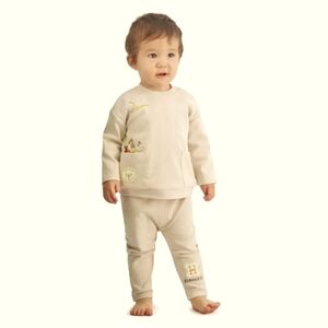 Harry Potter Baby Boy 2 Piece Beige Pant Set Sz 12 Month  #New